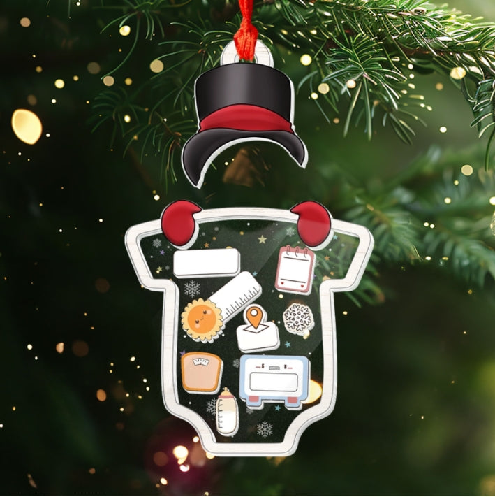 Baby 1st Christmas | Personalized 3 Layered Christmas Shaker Ornament