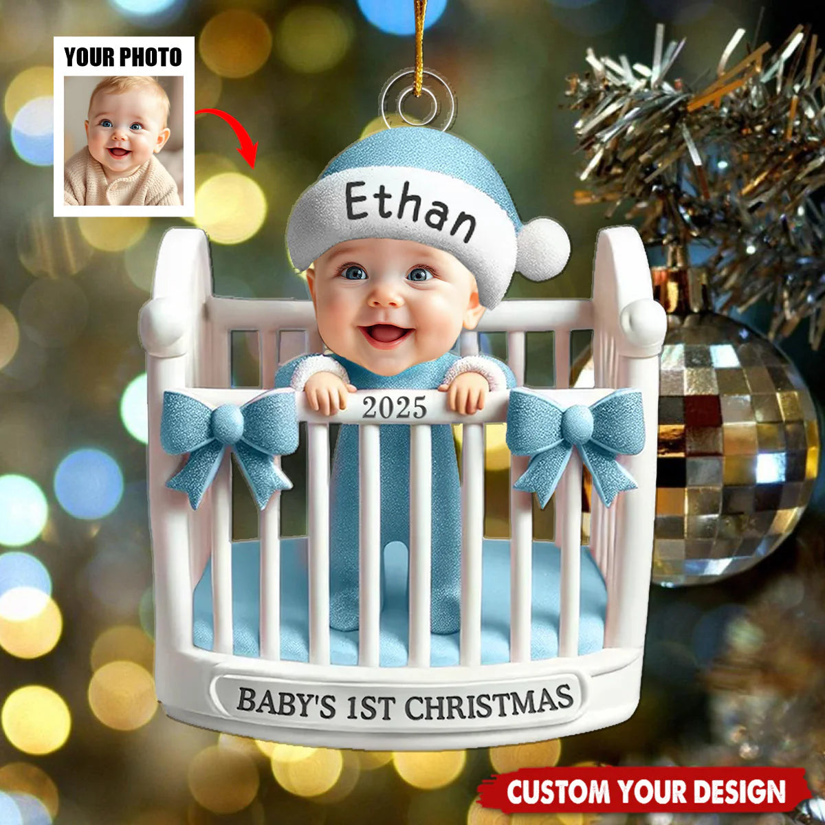 Baby First Christmas | Personalized 1-Side Acrylic Ornament