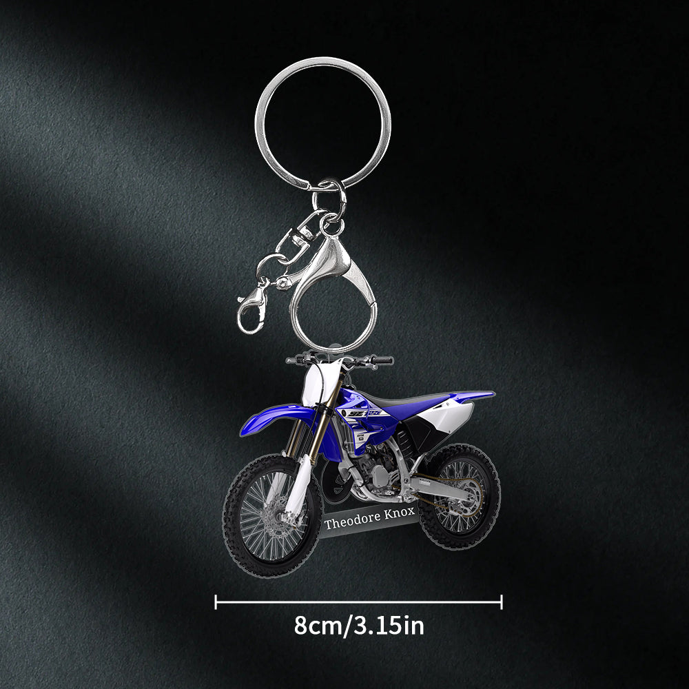 Personalized acrylic motorcycle keychain
