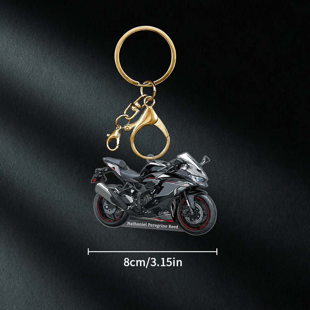 Personalized acrylic motorcycle keychain