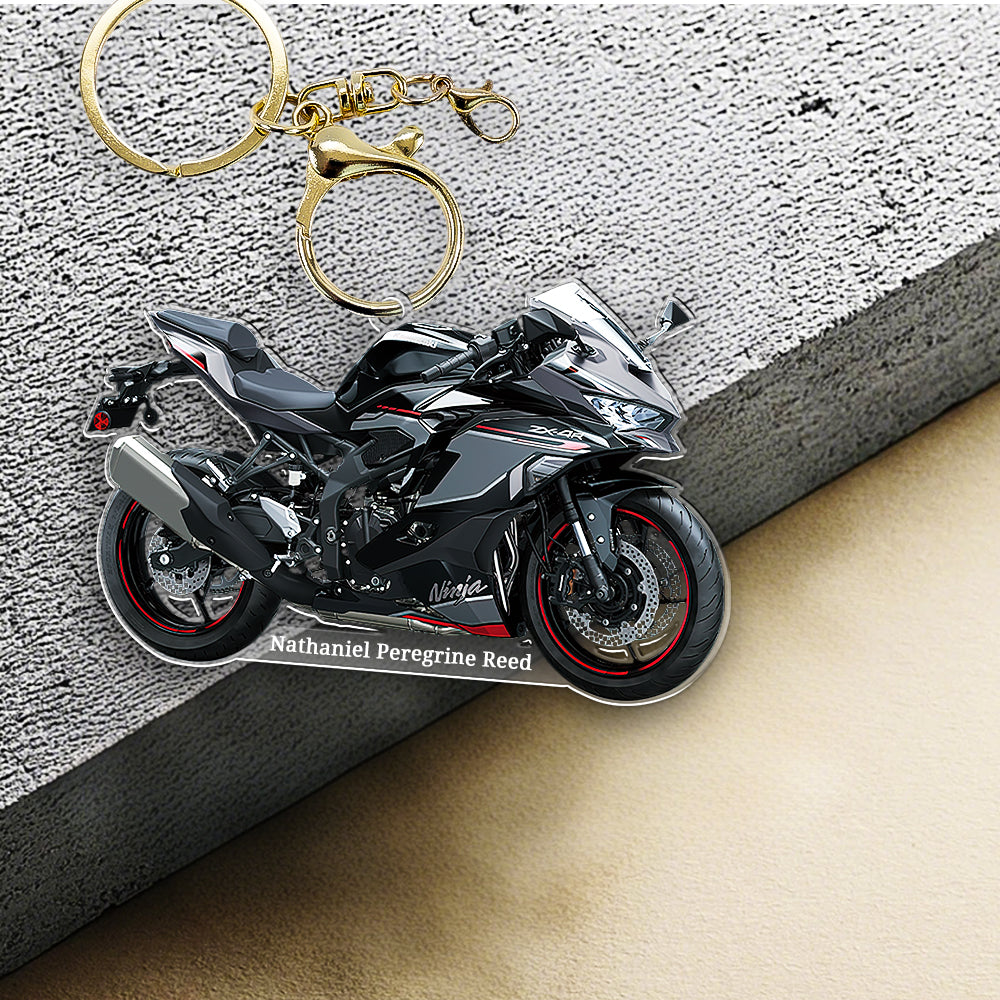 Personalized acrylic motorcycle keychain