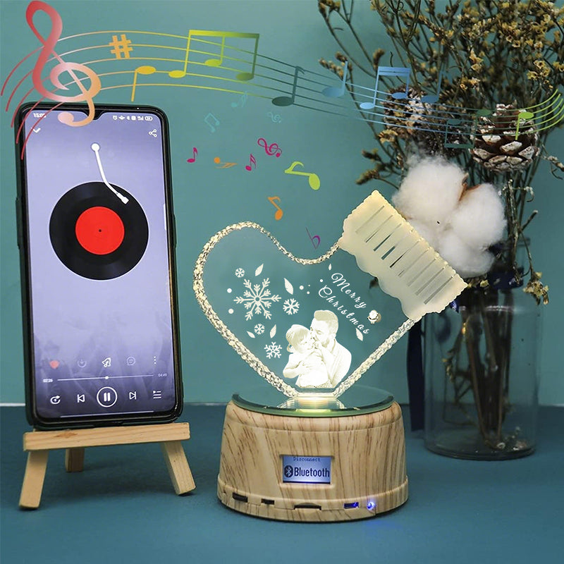 Romantic Custom 3D Crystal Bluetooth Speaker Light
