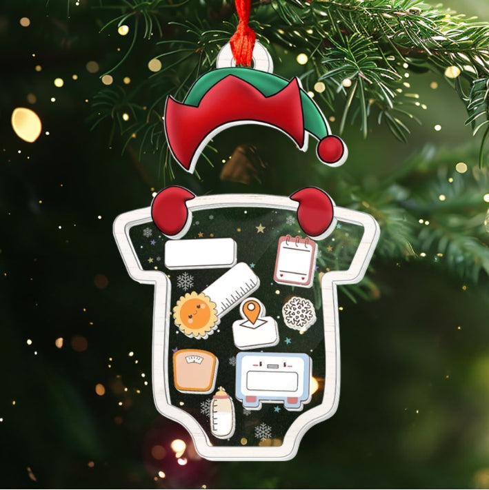 Baby 1st Christmas | Personalized 3 Layered Christmas Shaker Ornament