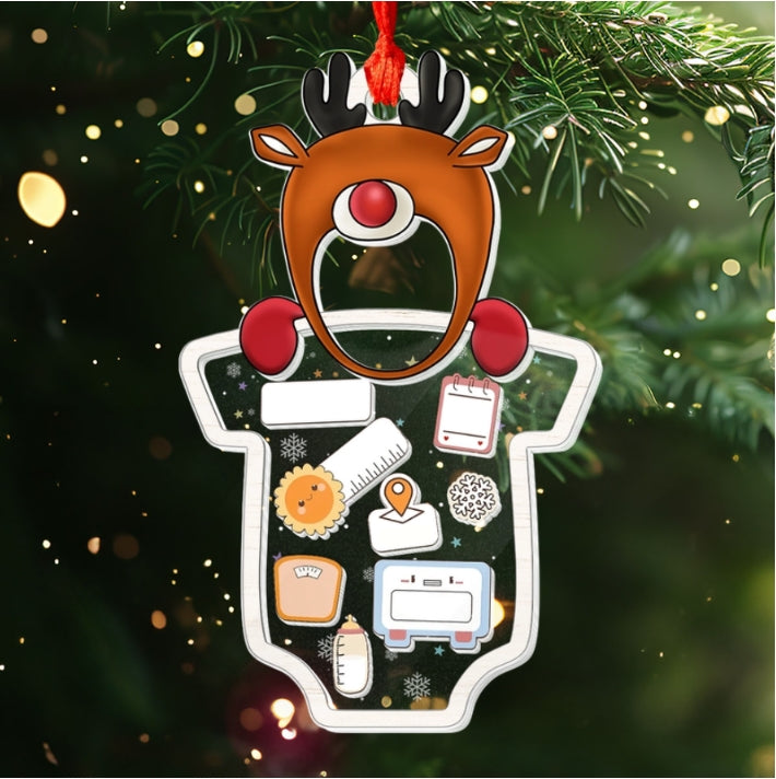 Baby 1st Christmas | Personalized 3 Layered Christmas Shaker Ornament