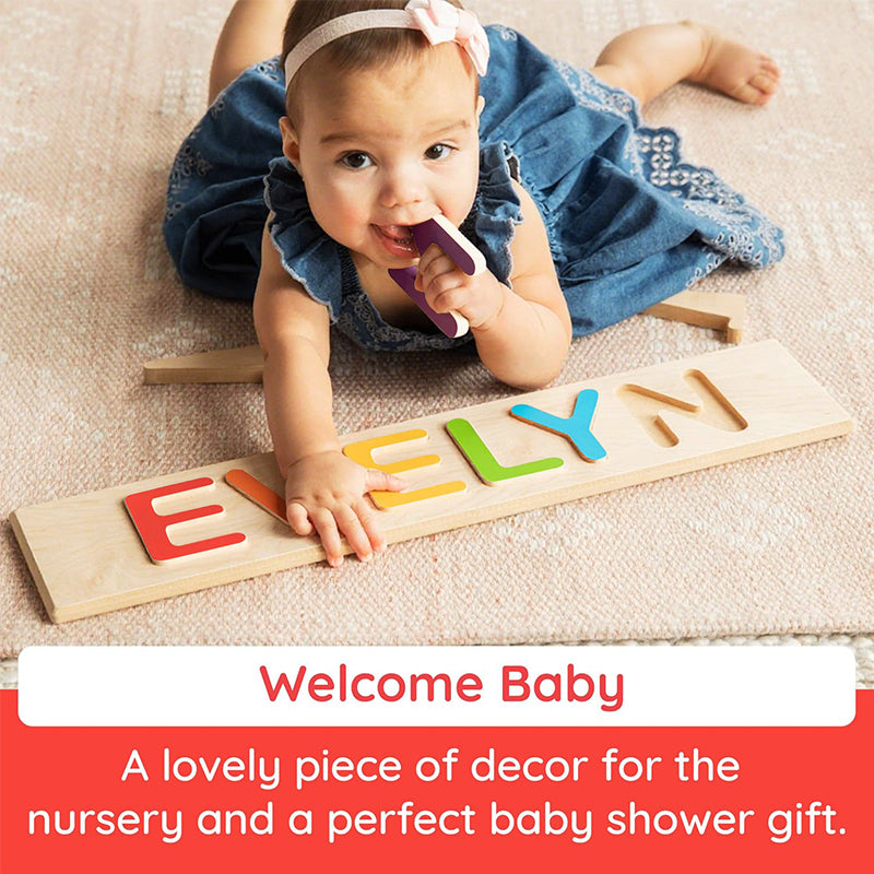 name puzzle for 1+ year old Toys Wooden Personalized Name Puzzles for Toddlers 1-3+, Custom Puzzles, Flat Rate up to 9 Letters