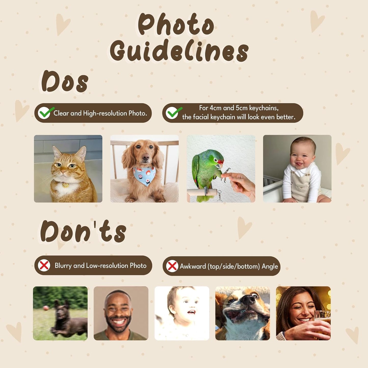 Personalized photos, acrylic keychains for dogs and cats, customized keychains, backpacks, pendants, gifts