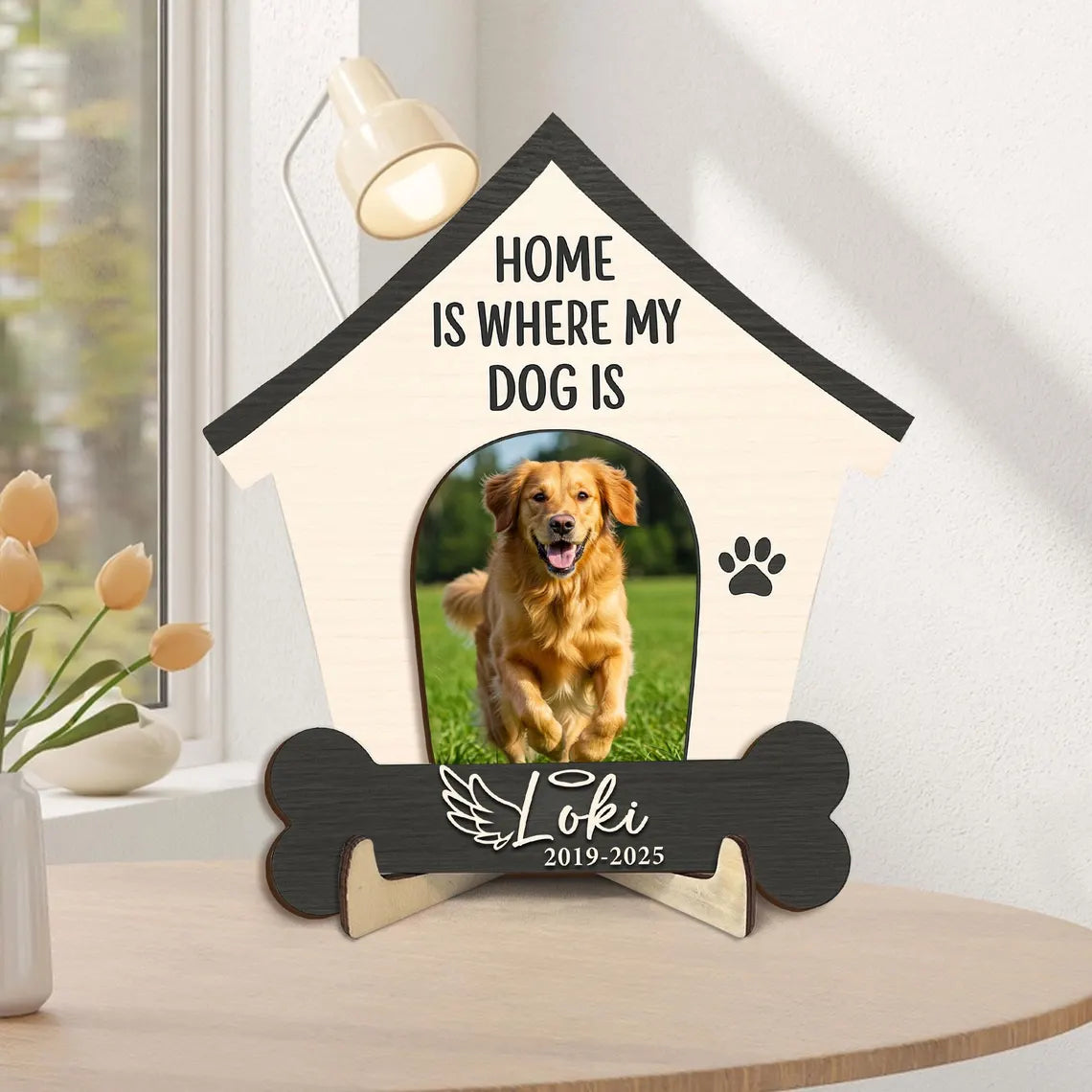 Personalized Pet Memorial Wooden Plaque, Custom Photo On Wood Sign, Dog Memorial Sign, Dog Sympathy Gift, Dog Loss Gift, Dog Remembrance