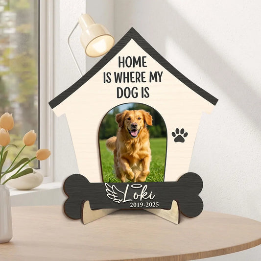 Personalized Pet Memorial Wooden Plaque, Custom Photo On Wood Sign, Dog Memorial Sign, Dog Sympathy Gift, Dog Loss Gift, Dog Remembrance