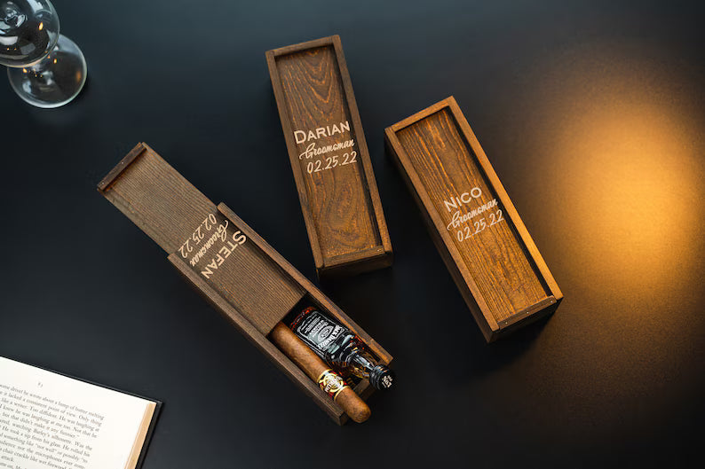 Groomsmen Gift, Best Man Proposal, Father of the Bride Gift, Groomsmen Proposal, Cigar Gift Box, Father of the Groom Gift, Groomsmen Box