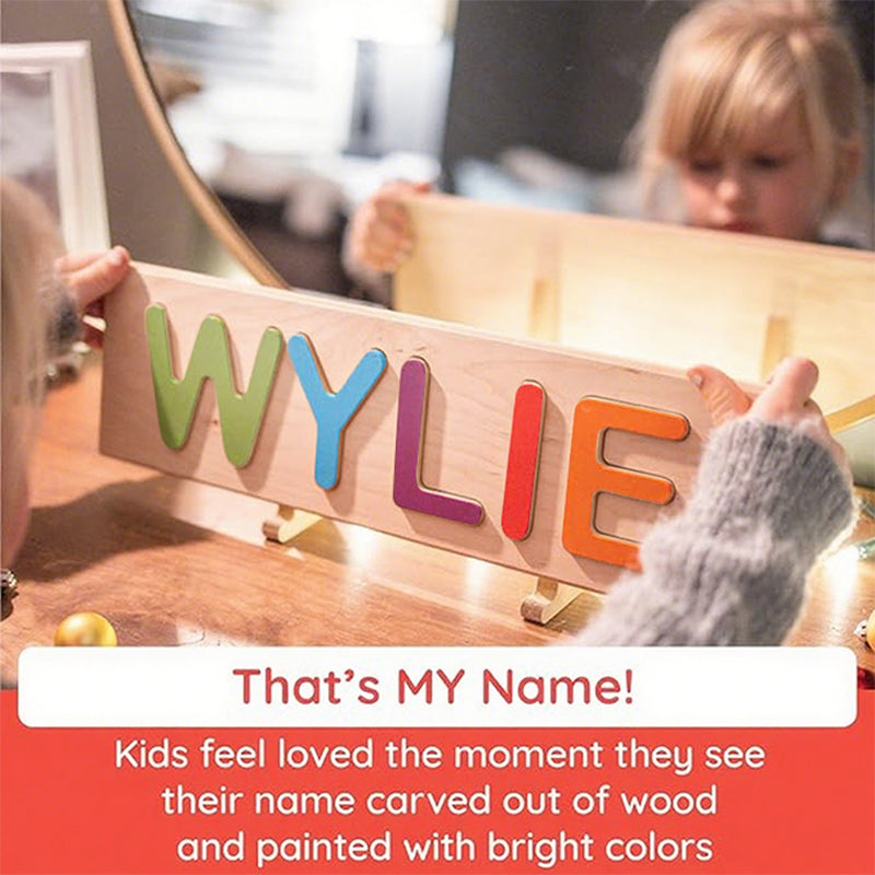 name puzzle for 1+ year old Toys Wooden Personalized Name Puzzles for Toddlers 1-3+, Custom Puzzles, Flat Rate up to 9 Letters