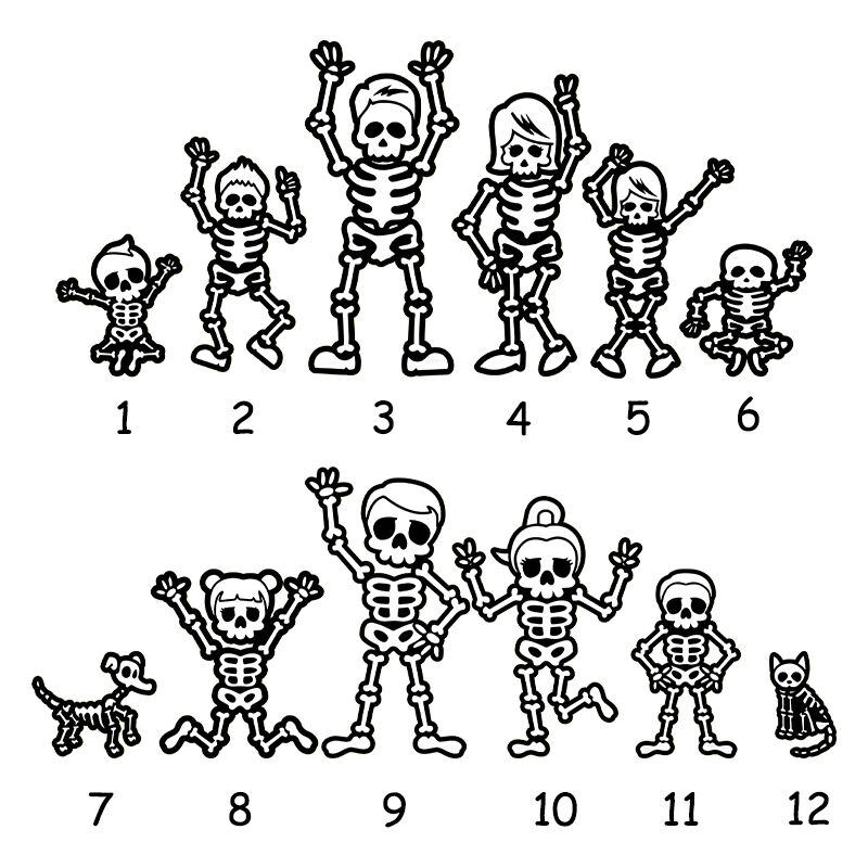 Personalized Halloween Family Name Sign, Custom Halloween Decor, Halloween Skeleton Sign, Gift For Family, Farmhouse Decor, Family Gift, Custom Signs