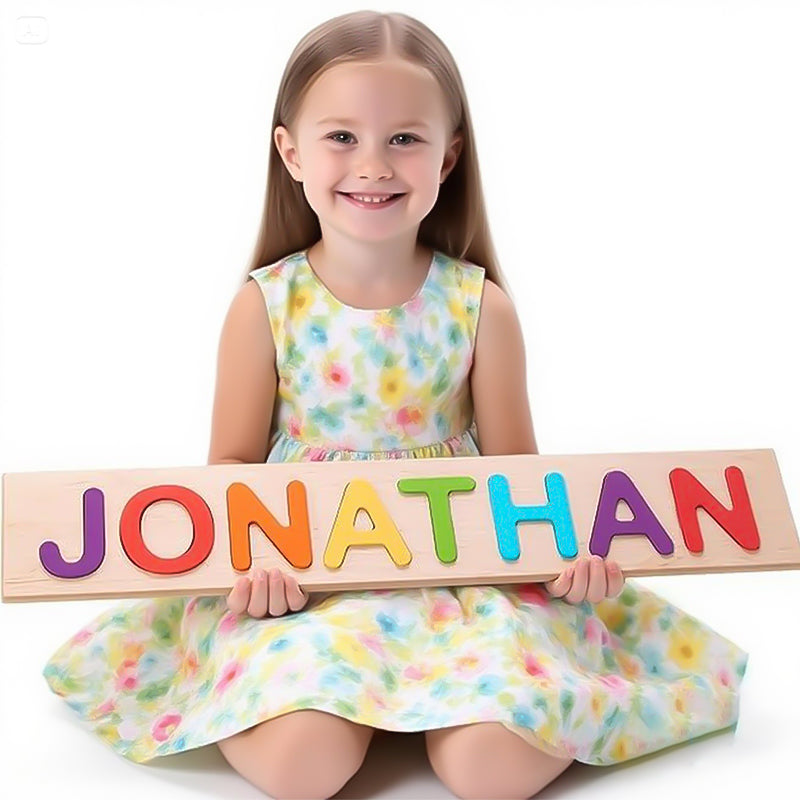 name puzzle for 1+ year old Toys Wooden Personalized Name Puzzles for Toddlers 1-3+, Custom Puzzles, Flat Rate up to 9 Letters