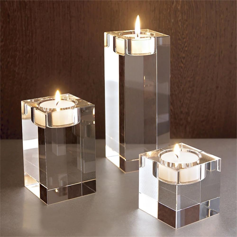 Personalized crystal candle holder, laser engraved crystal candle holder, customized photo candle holder, customized candle holder