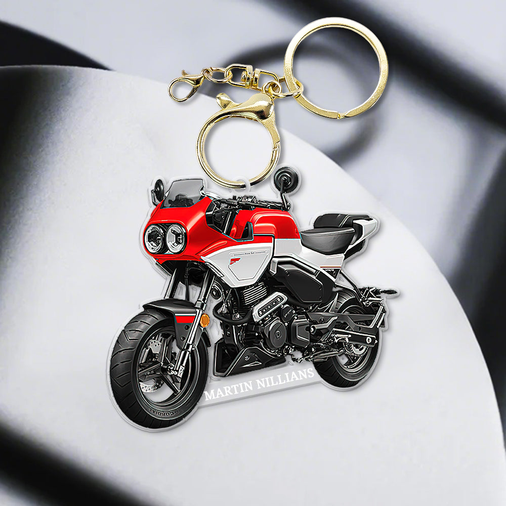 Personalized acrylic motorcycle keychain