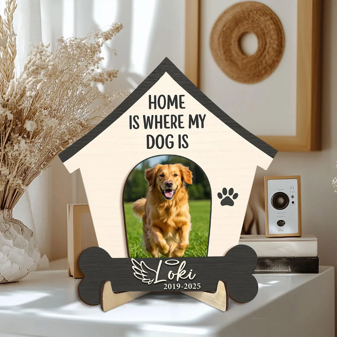 Personalized Pet Memorial Wooden Plaque, Custom Photo On Wood Sign, Dog Memorial Sign, Dog Sympathy Gift, Dog Loss Gift, Dog Remembrance