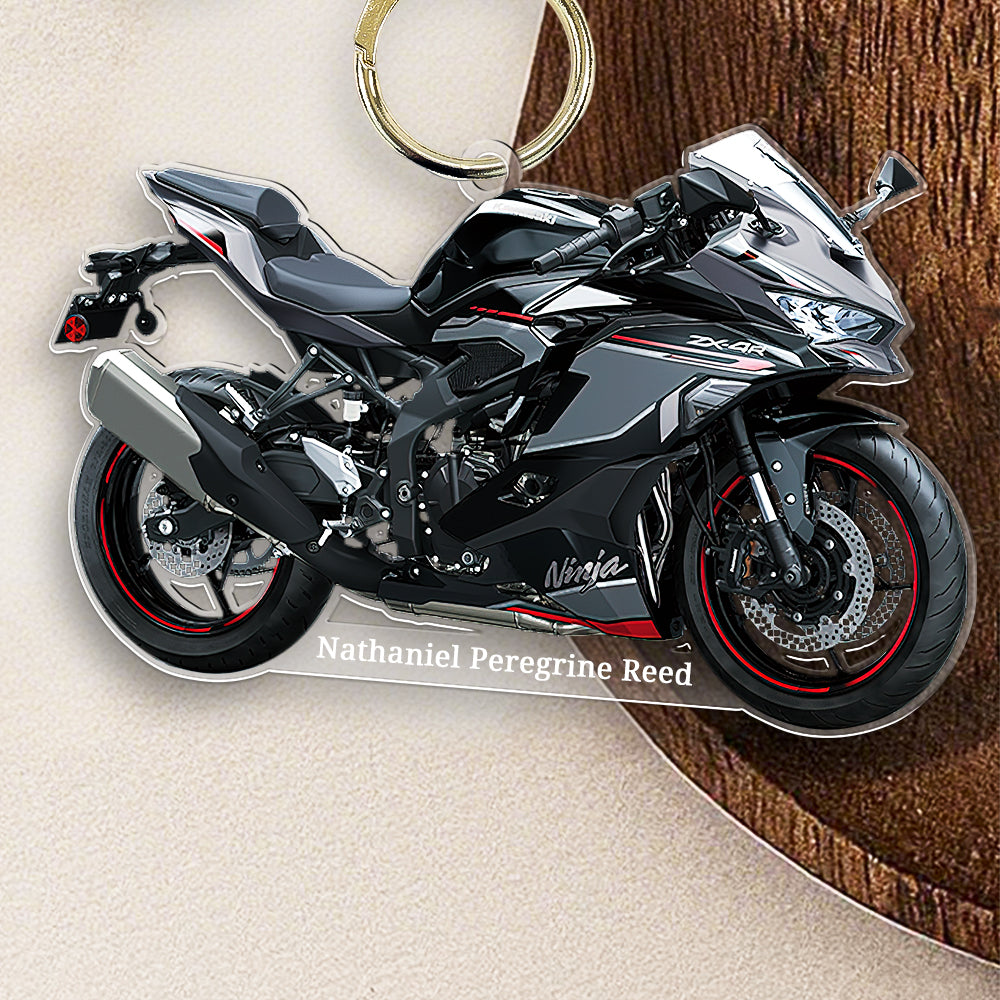 Personalized acrylic motorcycle keychain