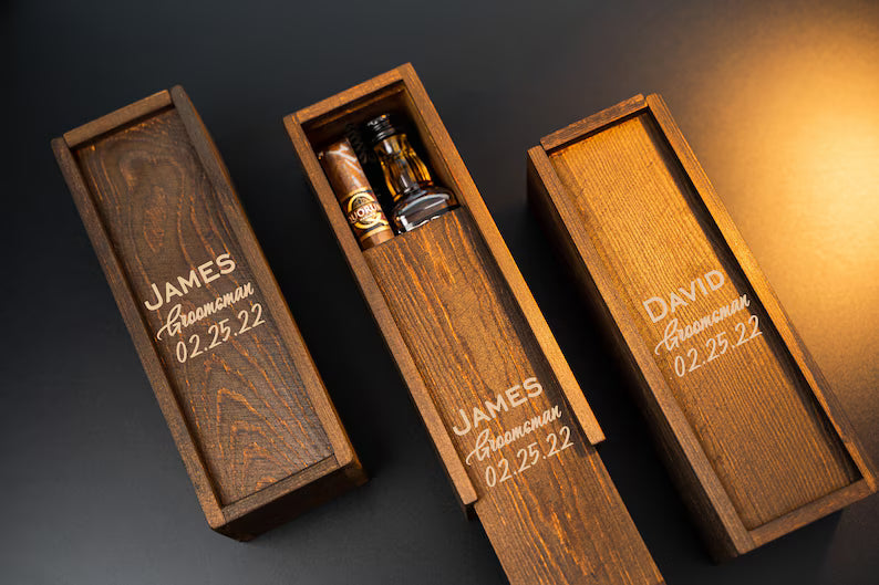 Groomsmen Gift, Best Man Proposal, Father of the Bride Gift, Groomsmen Proposal, Cigar Gift Box, Father of the Groom Gift, Groomsmen Box