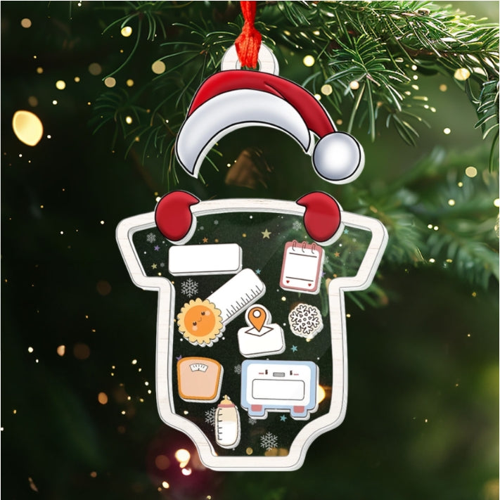 Baby 1st Christmas | Personalized 3 Layered Christmas Shaker Ornament