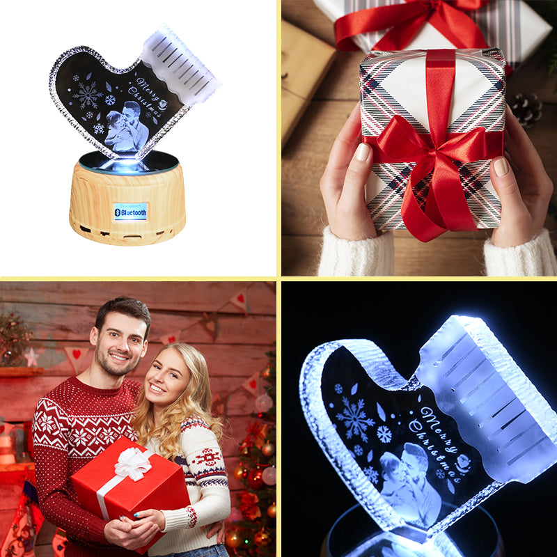 Romantic Custom 3D Crystal Bluetooth Speaker Light