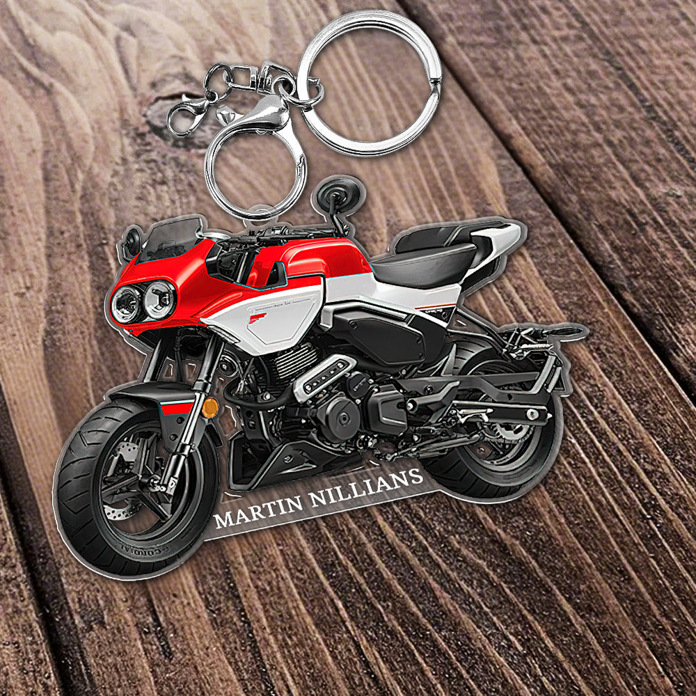 Personalized acrylic motorcycle keychain