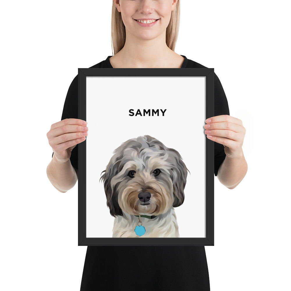 Custom Pet Portrait (Framed)