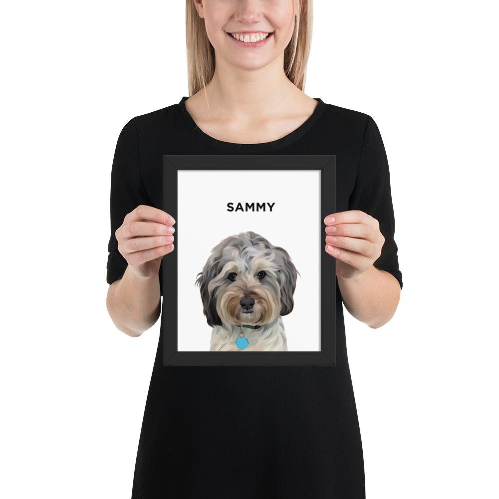 Custom Pet Portrait (Framed)