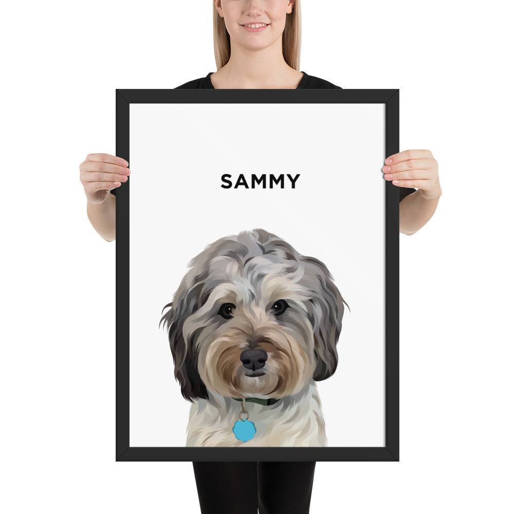 Custom Pet Portrait (Framed)