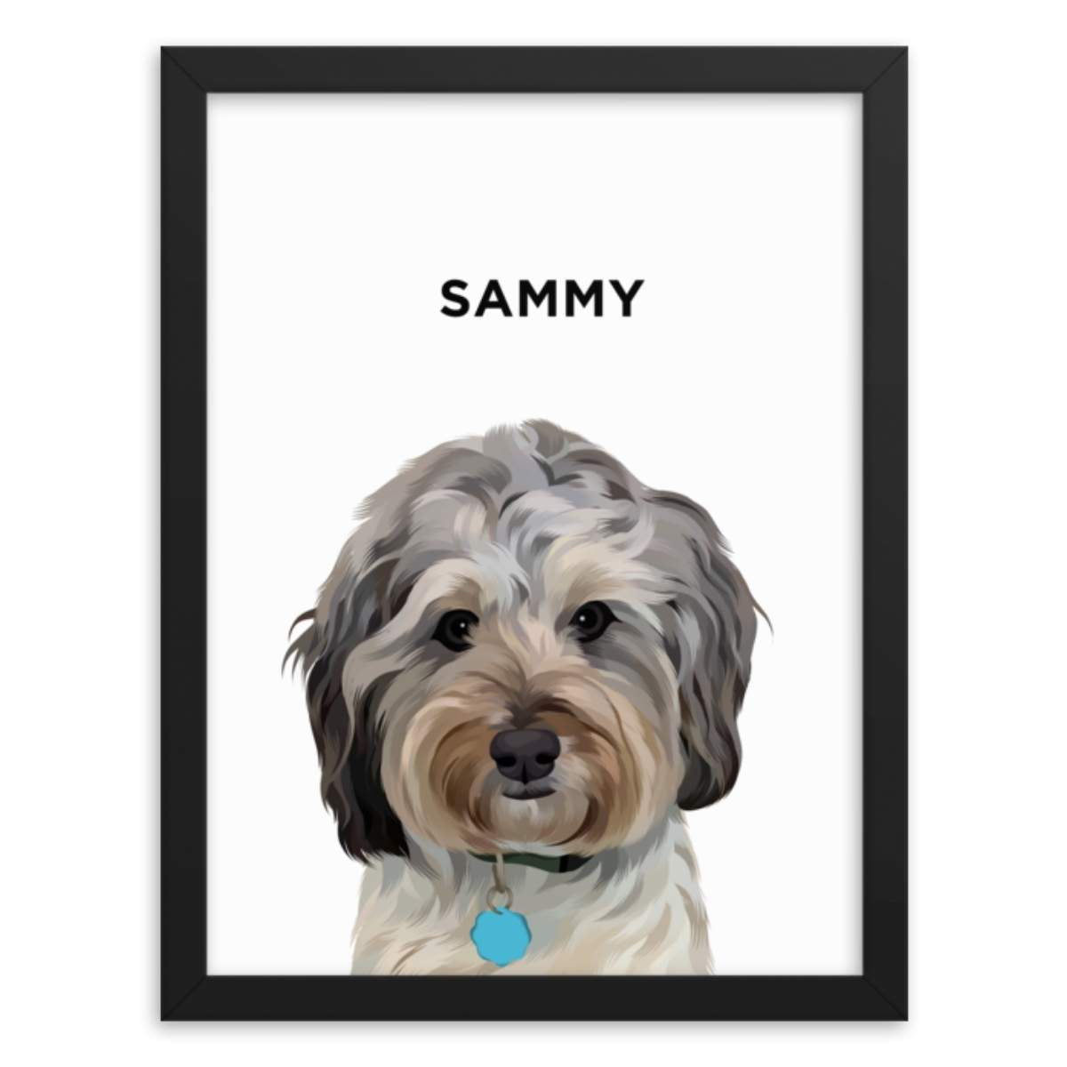 Custom Pet Portrait (Framed)